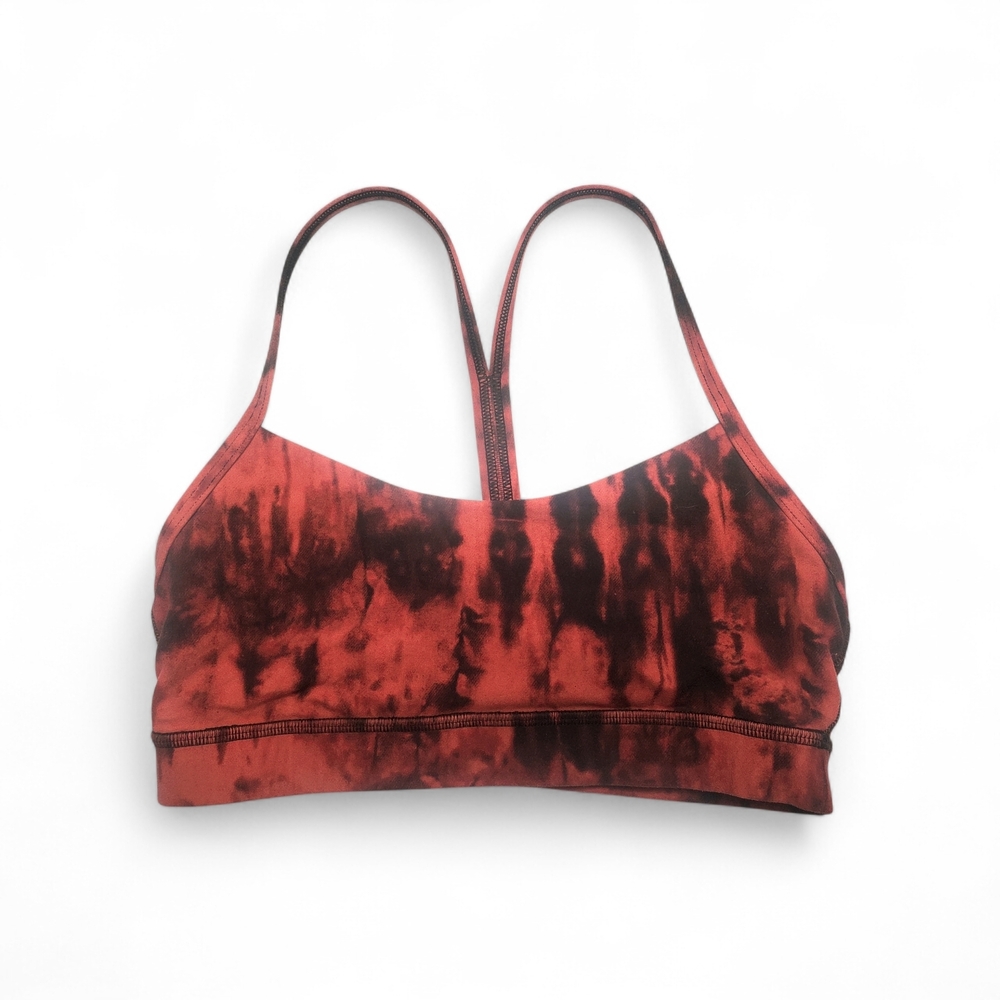 Vibrant Red‎ Tie-Dye Sports Bra